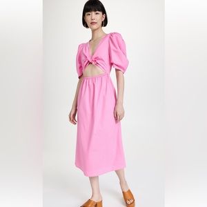 WAYF Peggy Twist Cut-Out Midi Dress- Size Small